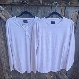 Cuts Mens Curve Hem White Longsleeves